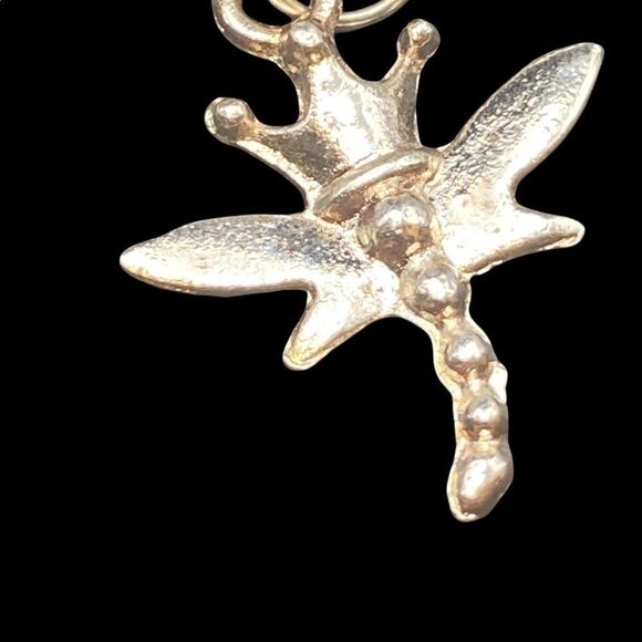 Sterling silver 925 adjustable ankle bracelet with cherries, peace, dragonfly - Picture 11 of 14